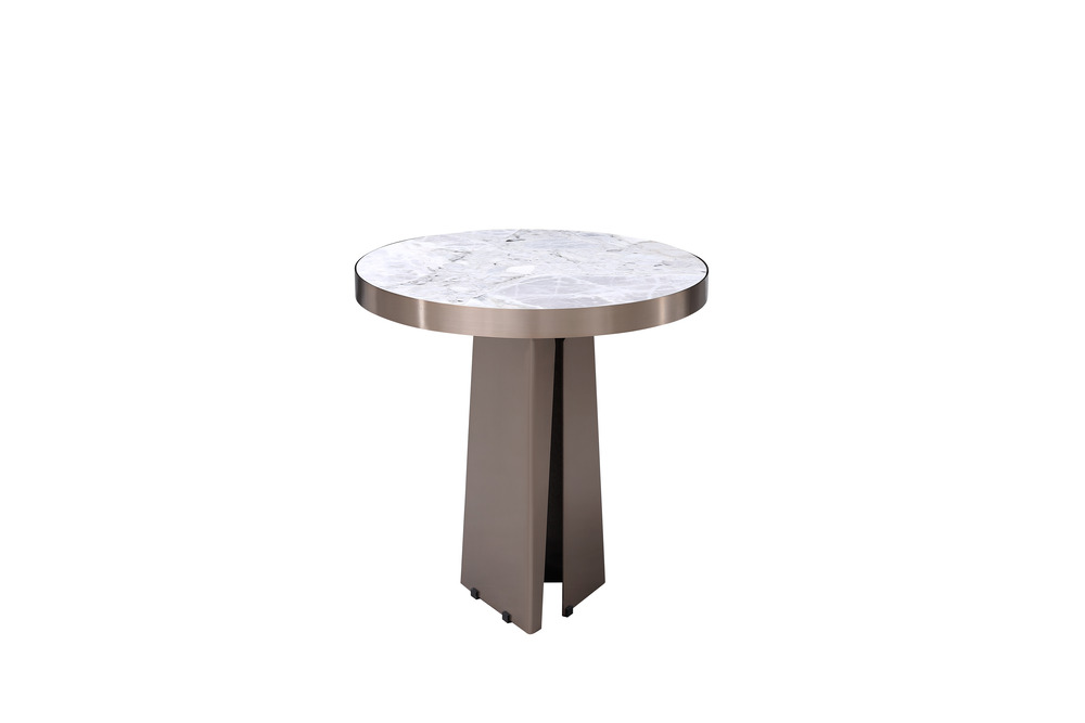 Marble end table round