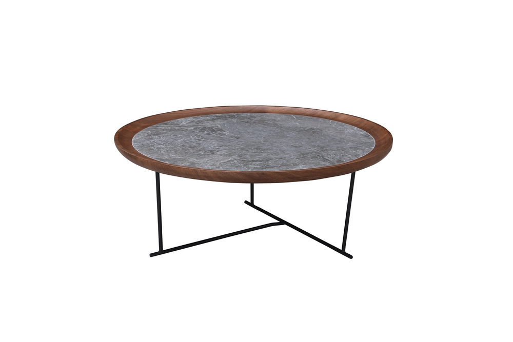 Round iron leg end table