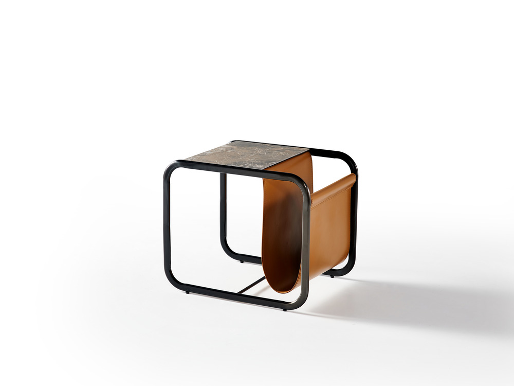 Square ceramic top end table