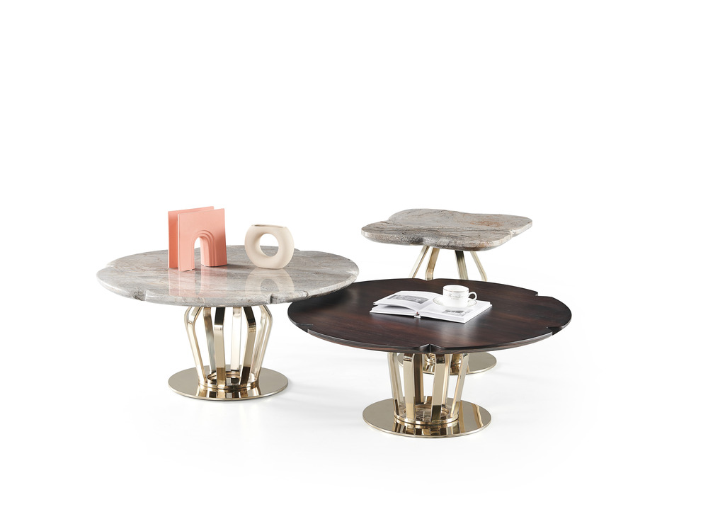 Champaign gold end table