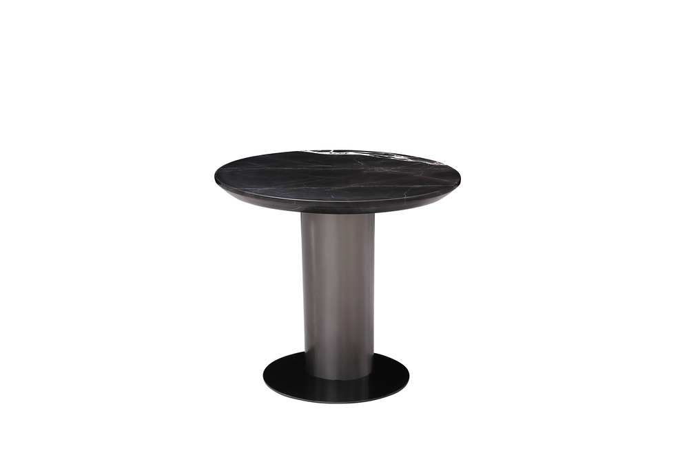 Black marble end table