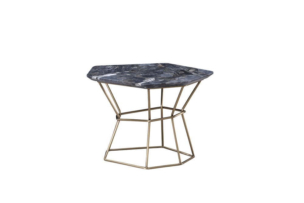 Blue marble end table