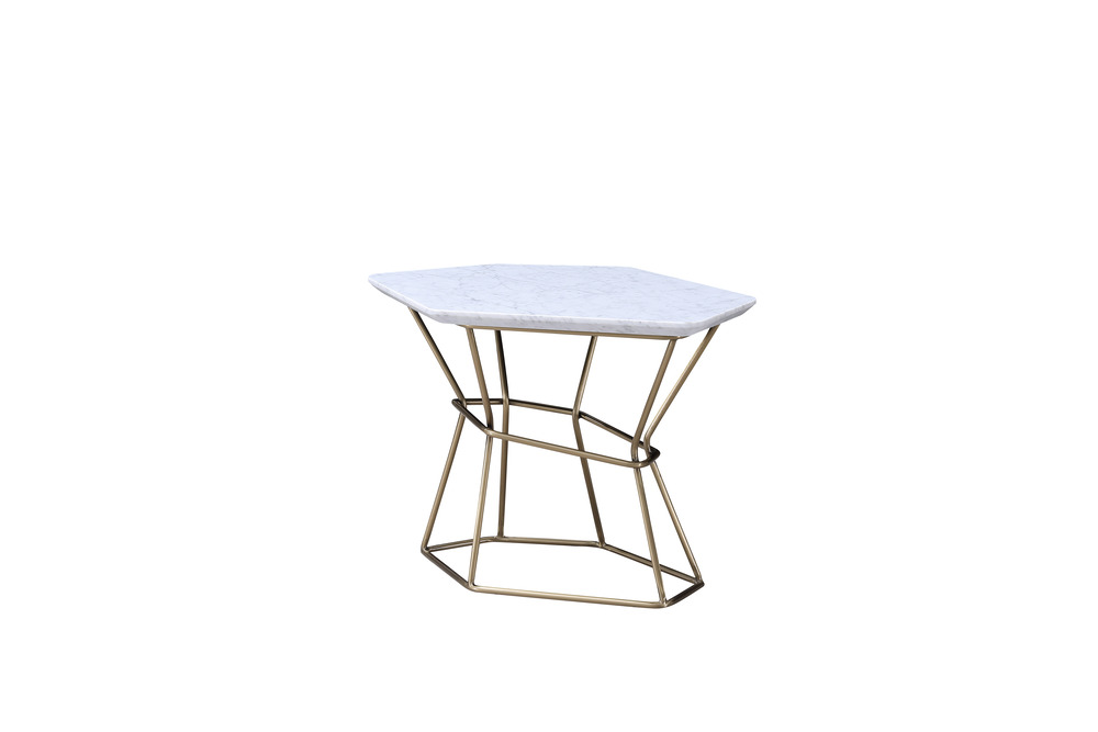 End table carrara white