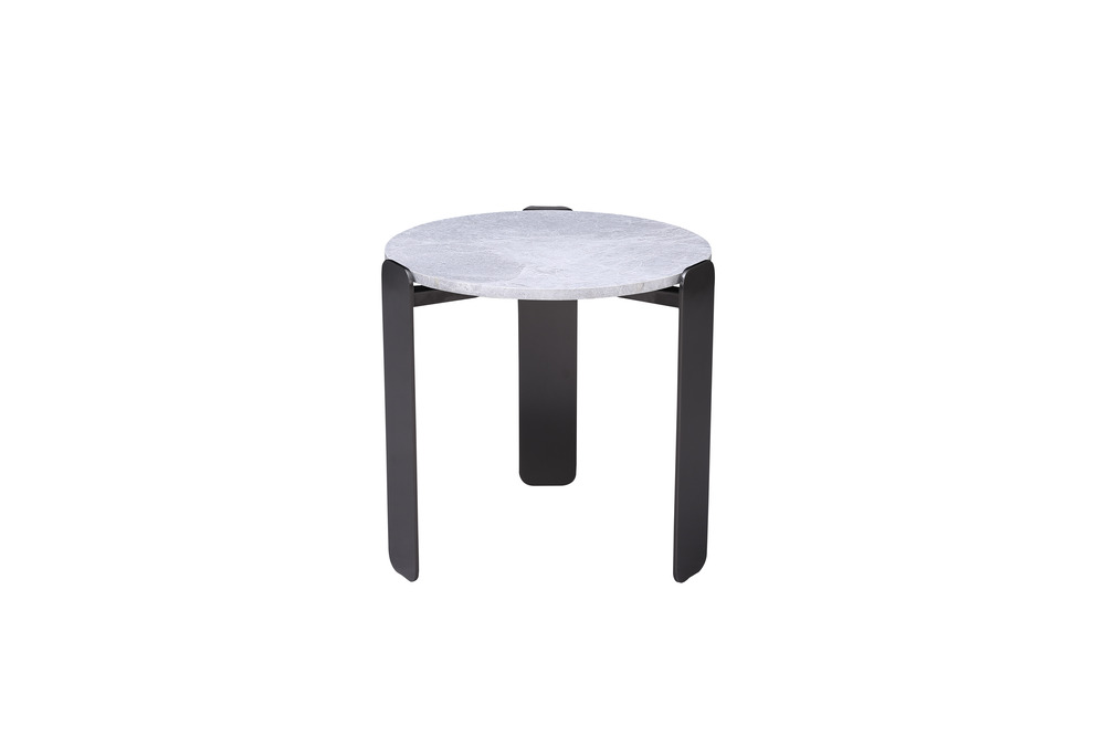 White natural marble end table