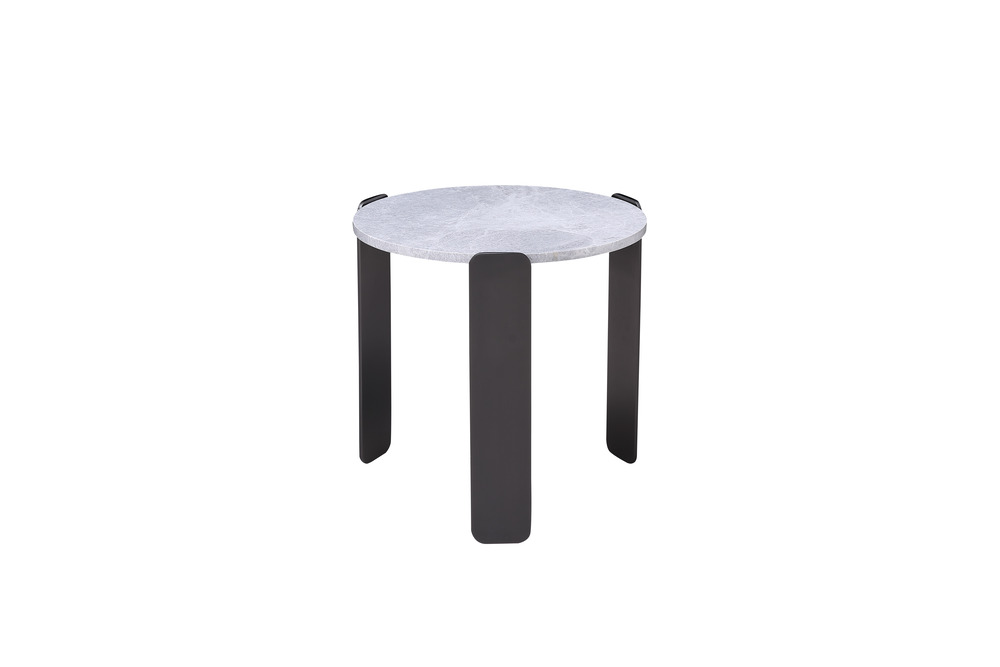 Small white marble end table