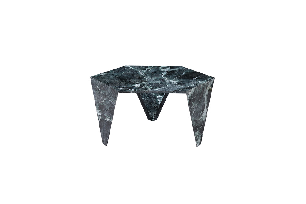 Whole green marble end table