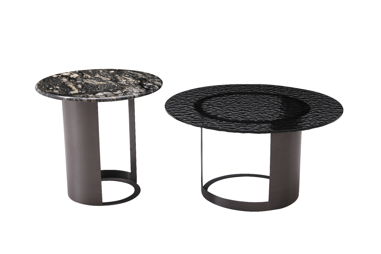 Matte Grey Stainless Steel Base Table