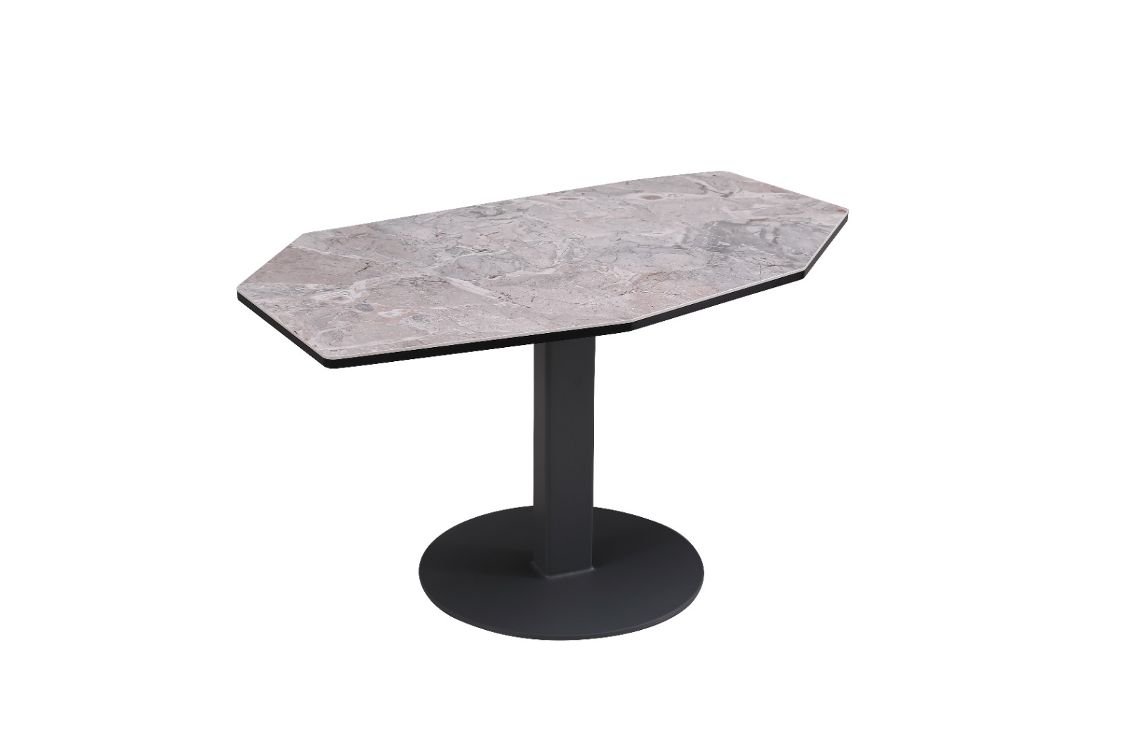 Iron Coated Moonlight Grey Base Coffee Table