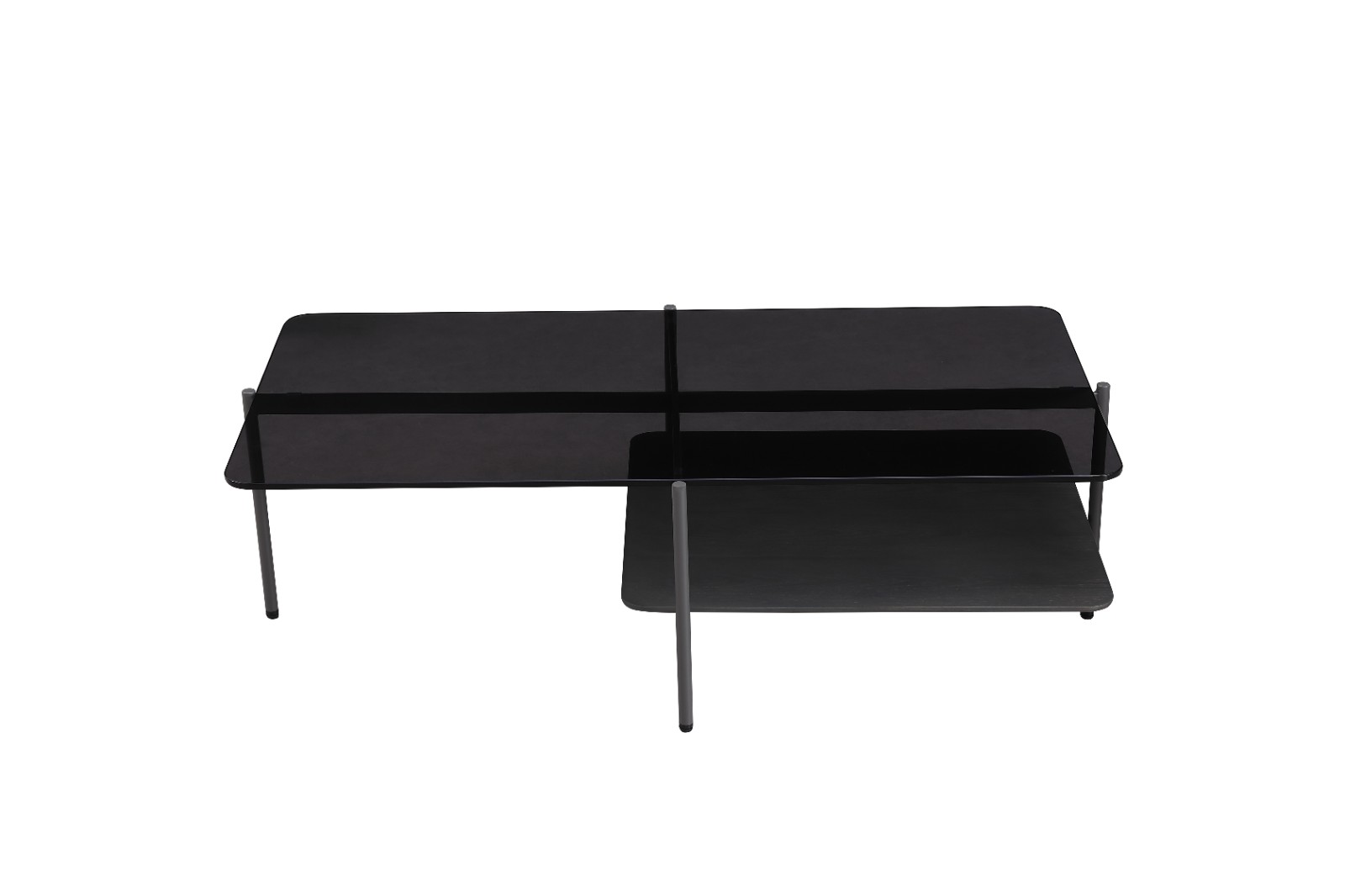 Iron Coated Moonlight Grey Base Coffee Table