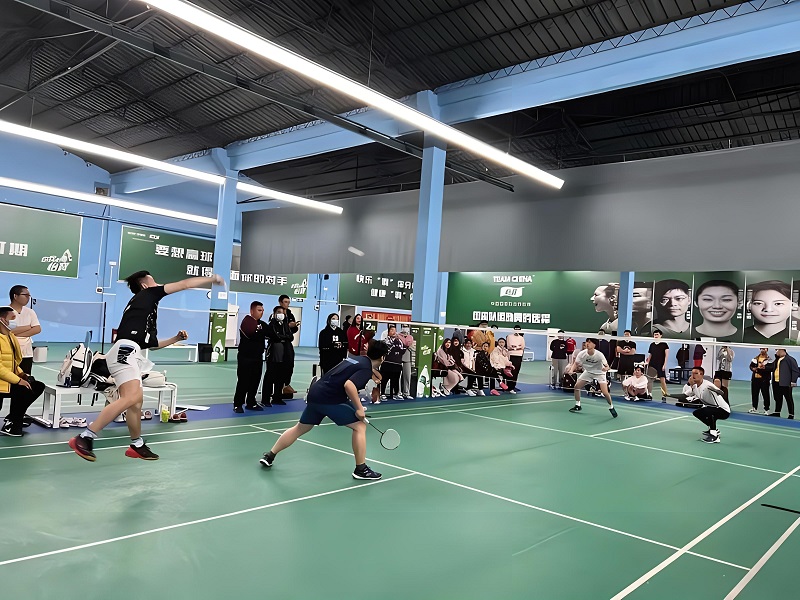 The company holds badminton competitions