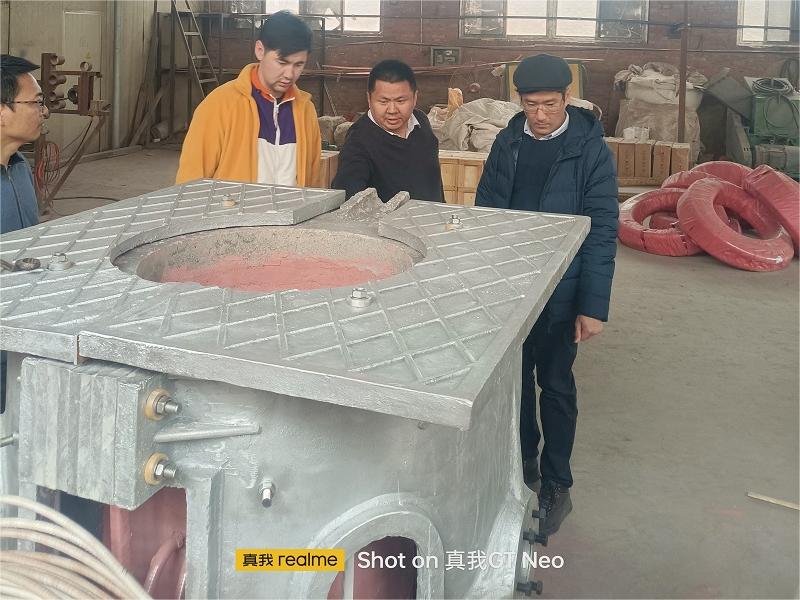 Kazakhstan customer visit, intermediate frequency furnace production process