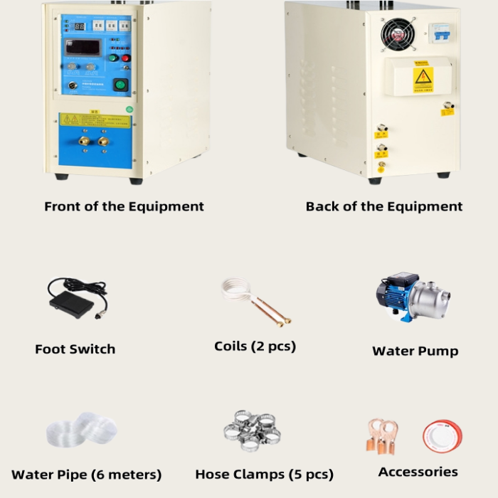 Maquinaria de fundición de metales con horno eléctrico industrial de calentamiento por inducción