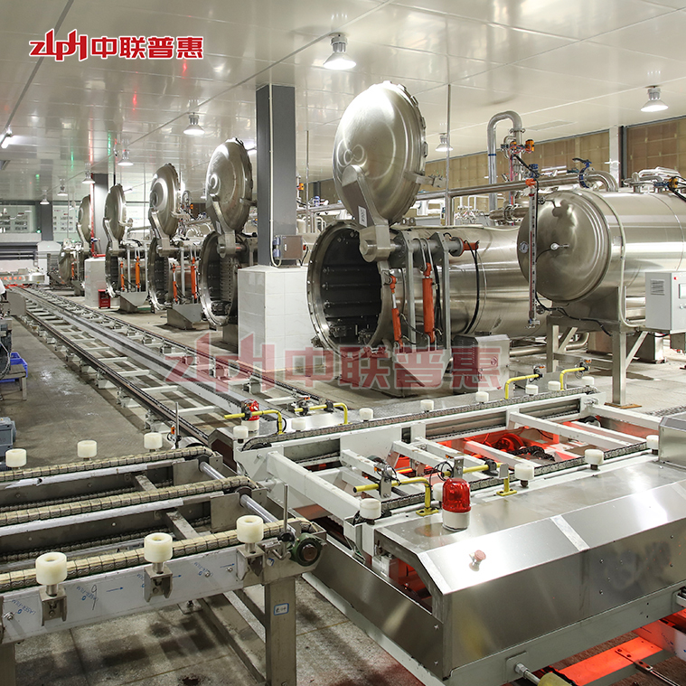 Automated pouch food automated sterilization line