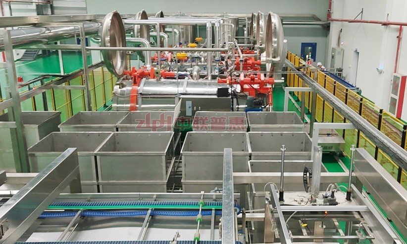 Automatic basket loading and unloading machine for tin can