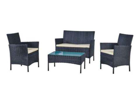 Blue Casual Rattan Sofa Set