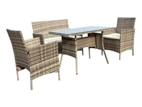 Two-color Color-blocked Rattan Garden Outdoor Furniture