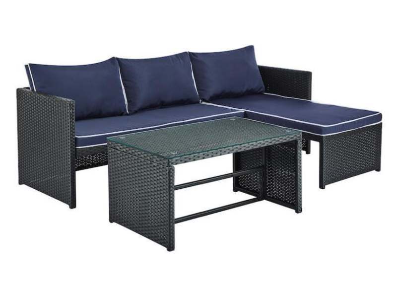 रतन सोफा चेज़ लॉन्ग्यू सेट