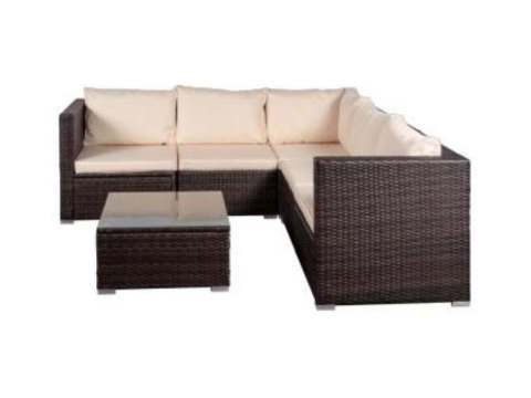 Brown Diagonal Sofa Sectional Set