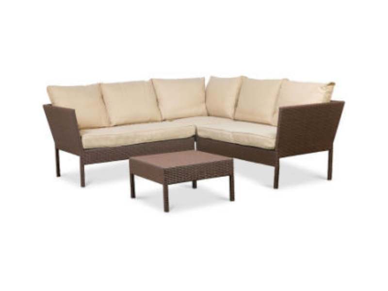 Zachte en comfortabele hoekbank-balkonset