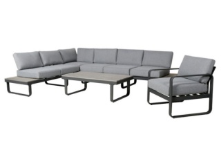 Set Kursi Sofa Mewah Luar Ruangan Aluminium