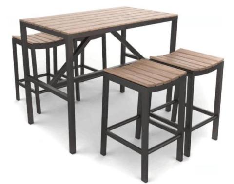 IJzeren eettafel voor buiten