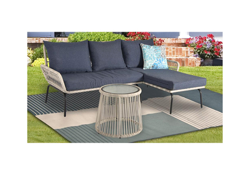Garden Rattan Comfortable Sofa Lounge Chair Set