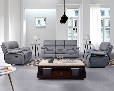 Modern Faux Leather Manual Recliner