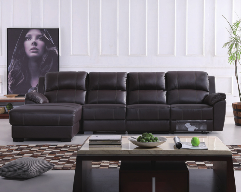 Modern Leather Power Recliner