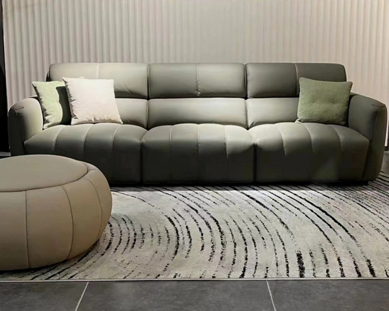 Sofá moderno de couro de 3 lugares