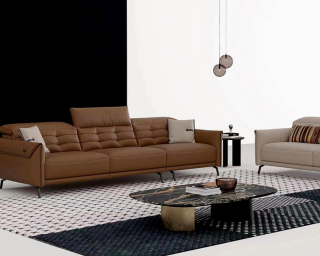 أريكة كهربائية مقطعية من الجلد الانتقالي