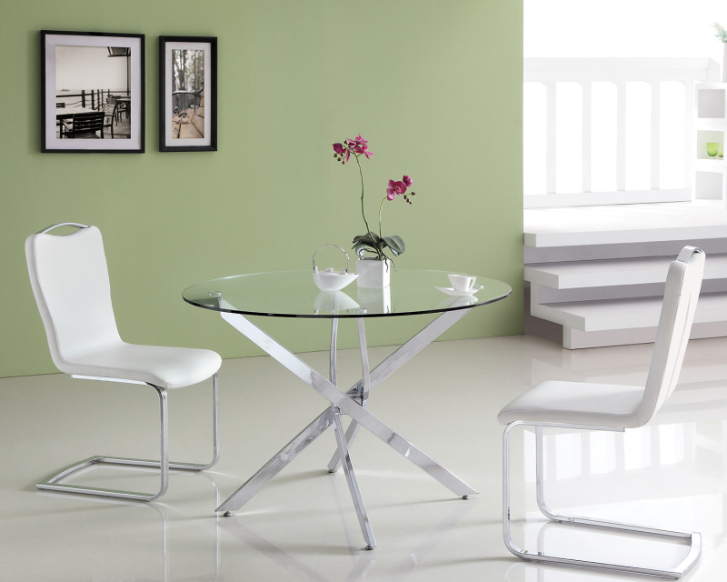 Modern Round Glass Dining RoomTable