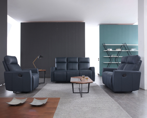 Modern Leather Manual Recliner