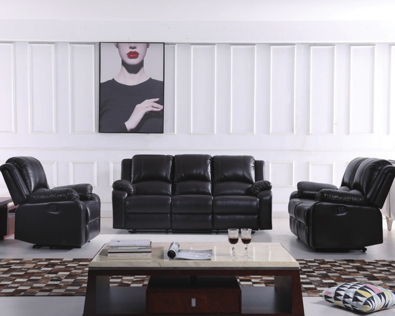 Poltrona reclinabile manuale di lusso in pelle Leathaire