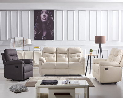 Poltrona reclinável manual Leathaire moderna