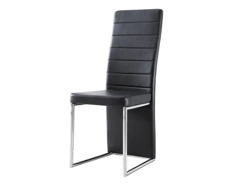 Faux Leather Black Dining Chair