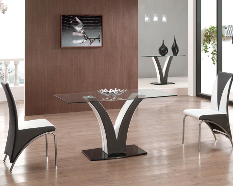 Elegant Rectangular Glass Dining Table