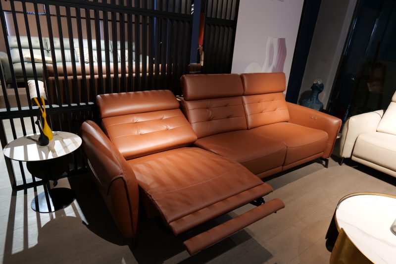 Divano elettrico componibile in pelle di transizione