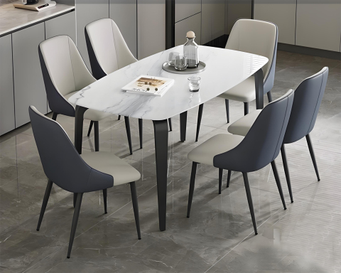 Modern Rectangular Sintered Stone Dining Table