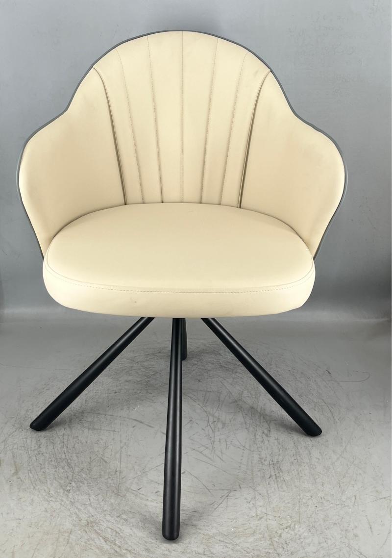 360° Swivel Dining Chair with Contrasting Backrest & Seat