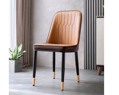 Cadre en métal durable et siège confortable Chaise de salle à manger en métal industriel moderne