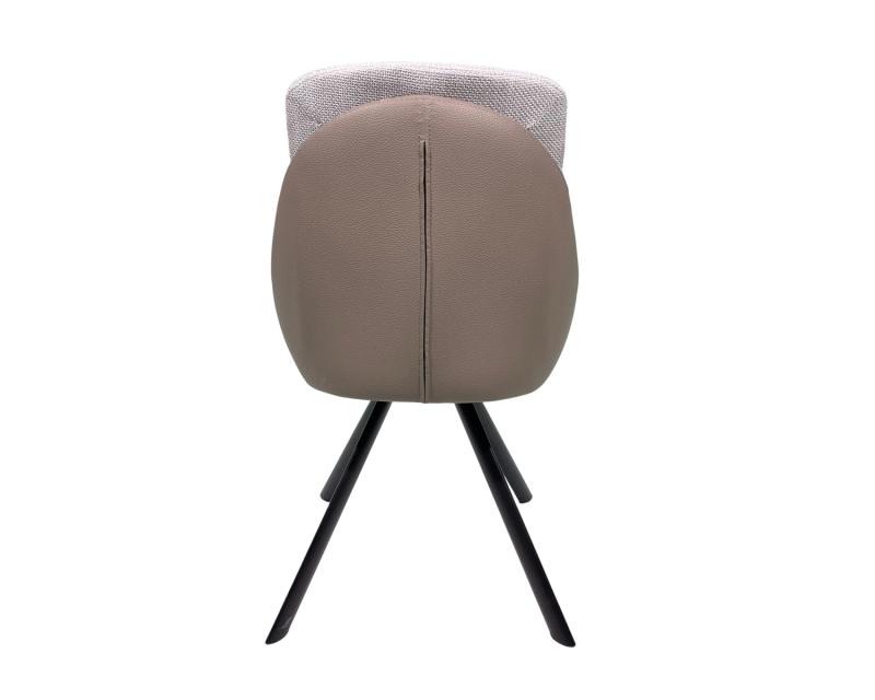 Modern Iron Dining Chair with Soft Fabric Seat & Premium Leather Backrest – Ergonomic Comfort for Home & Café