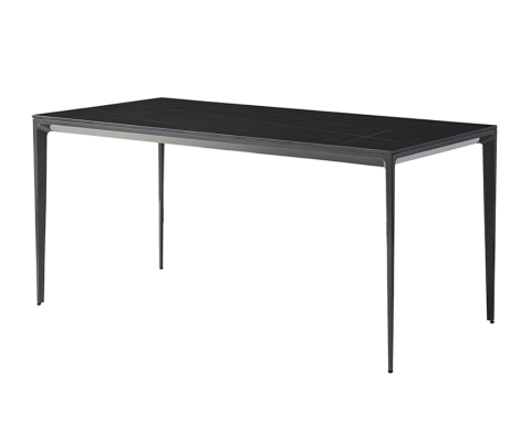 Modern Rectangular Table Featuring Steel Leg Elegant Dining Table