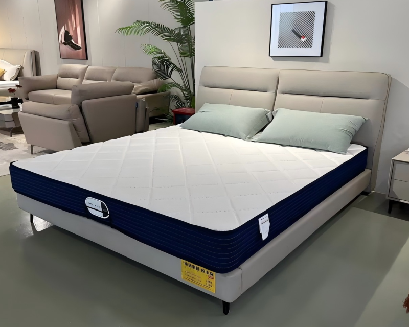 Modern Bedroom Furiture Leather Upholstered Solf Bed Frame