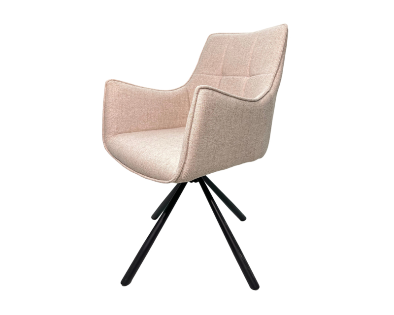 Luxurious Fabric Swivel Dining Chair with Arms – Elegant & Comfortable Seating