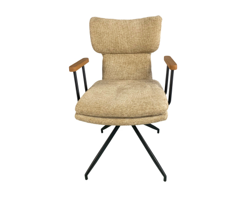 Home Furniture With Metal Legs Modern 360° Swivel Dining Chair with Armrest
