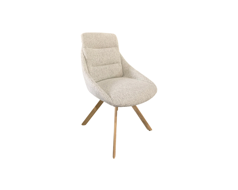Customizable Wood Grain Transfer Iron Leg Swivel Chair