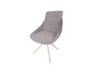 Customizable Wood Grain Transfer Iron Leg Swivel Chair