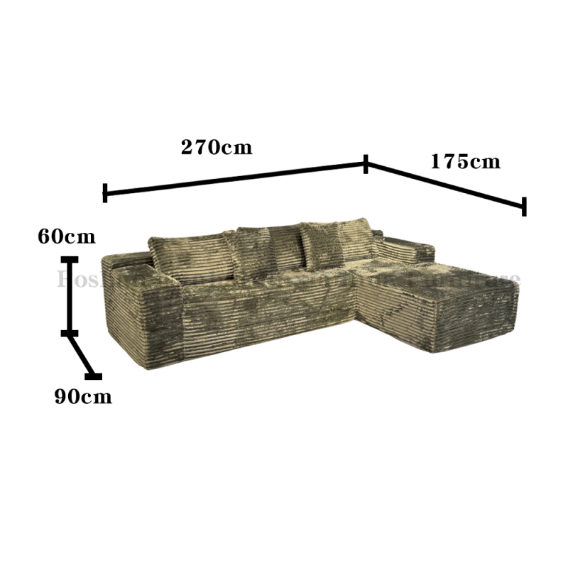 New Modern Foshan Sectional Corner Furniture Couch Apartment Sofa with Good Price