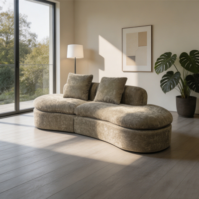 Sponge with Armrest Foshan Modern High-Resilience Home Furniture Compressed Sofa New CS2553