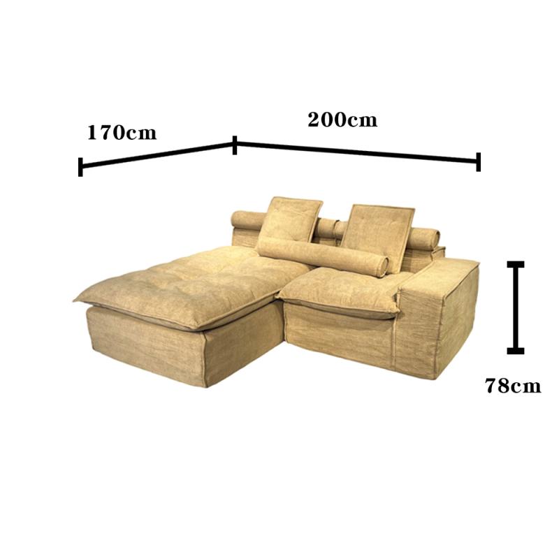 Fabric Non Inflatable Foshan Living Room Furniture Compressible Sofa CS2567